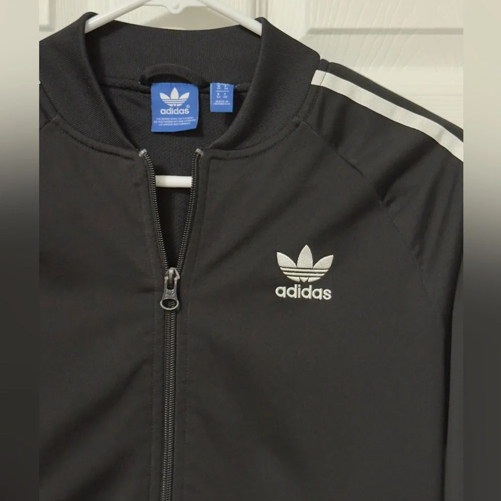 Adidas Black Jacket with White Accents - Picture 4 of 7